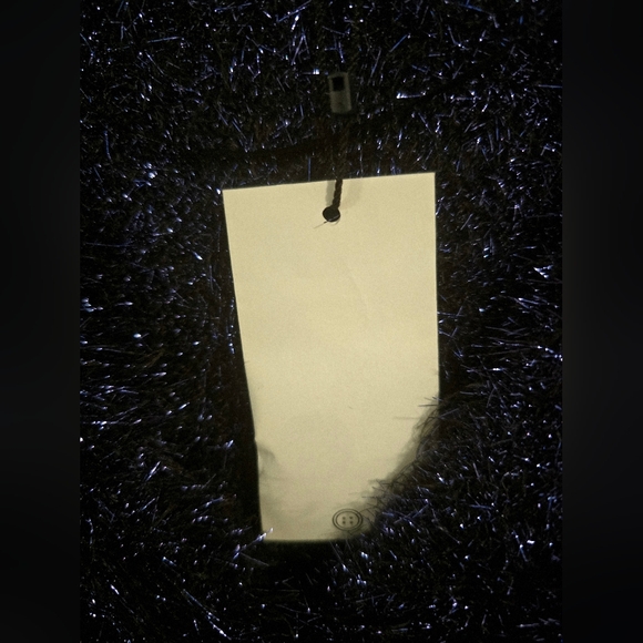 DESIGUAL Metallic Blue Black Moon Night Cardigan Sweater Party Evening M - Picture 5 of 8